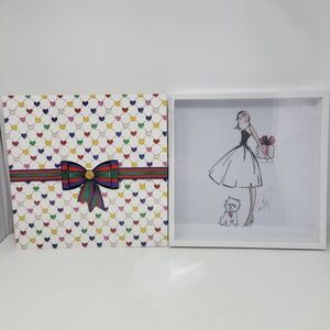 Brighton Love & Joy Heart Frame With Fashion Illustration 12.5" x 12.5"